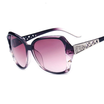 Fashion Square Sunglasses Women Luxury Brand Big Purple Sun Glasses