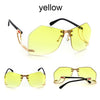 2020  Rimless Sunglasses Women Brand Designer  Oversize Gradient Sun Glasses Fashion Female Clear Shades