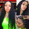 Deep Wave Wigs, Lace Front Human Hair Wigs, Prepluck Glueless Brazilian Remy Curly Human hair Wigs