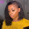 Cut Short Bob Lace Front Wigs For women Lace Front Human Hair Wigs Curly Human Hair Wig Remy Lace Closure Wig Pre plucked