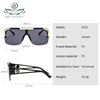 2020 New Shield Sunglasses Men Women Fashion Color Lens Alloy Frame High Quality Rectangle Brand Designer Sunglasses UV400