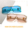 2020 New Shield Sunglasses Men Women Fashion Color Lens Alloy Frame High Quality Rectangle Brand Designer Sunglasses UV400