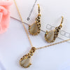 3pcs/ elegant Jewelry set,Waterdrop Rhinestone jewelry set, Pendant Necklace Hook Earrings Jewelry Set