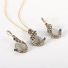 3pcs/ elegant Jewelry set,Waterdrop Rhinestone jewelry set, Pendant Necklace Hook Earrings Jewelry Set