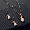 3pcs/ elegant Jewelry set,Waterdrop Rhinestone jewelry set, Pendant Necklace Hook Earrings Jewelry Set